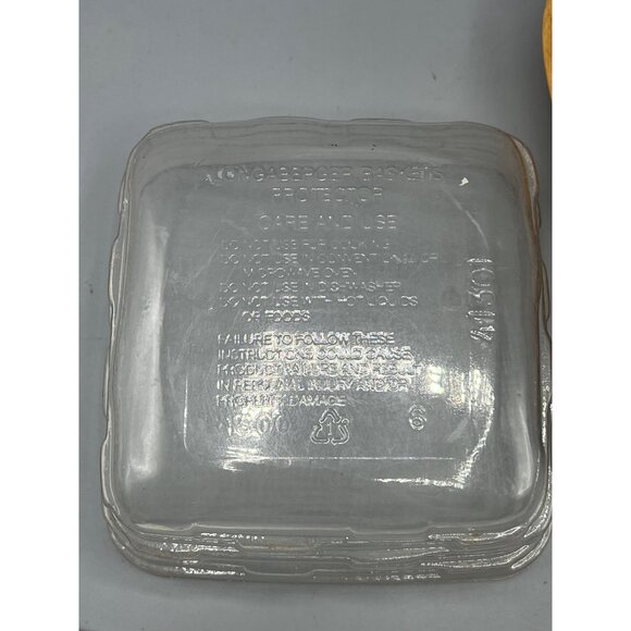 Longaberger 6" Handwoven Handled Basket With Fabric Liner & Plastic Protector - Picture 7 of 9